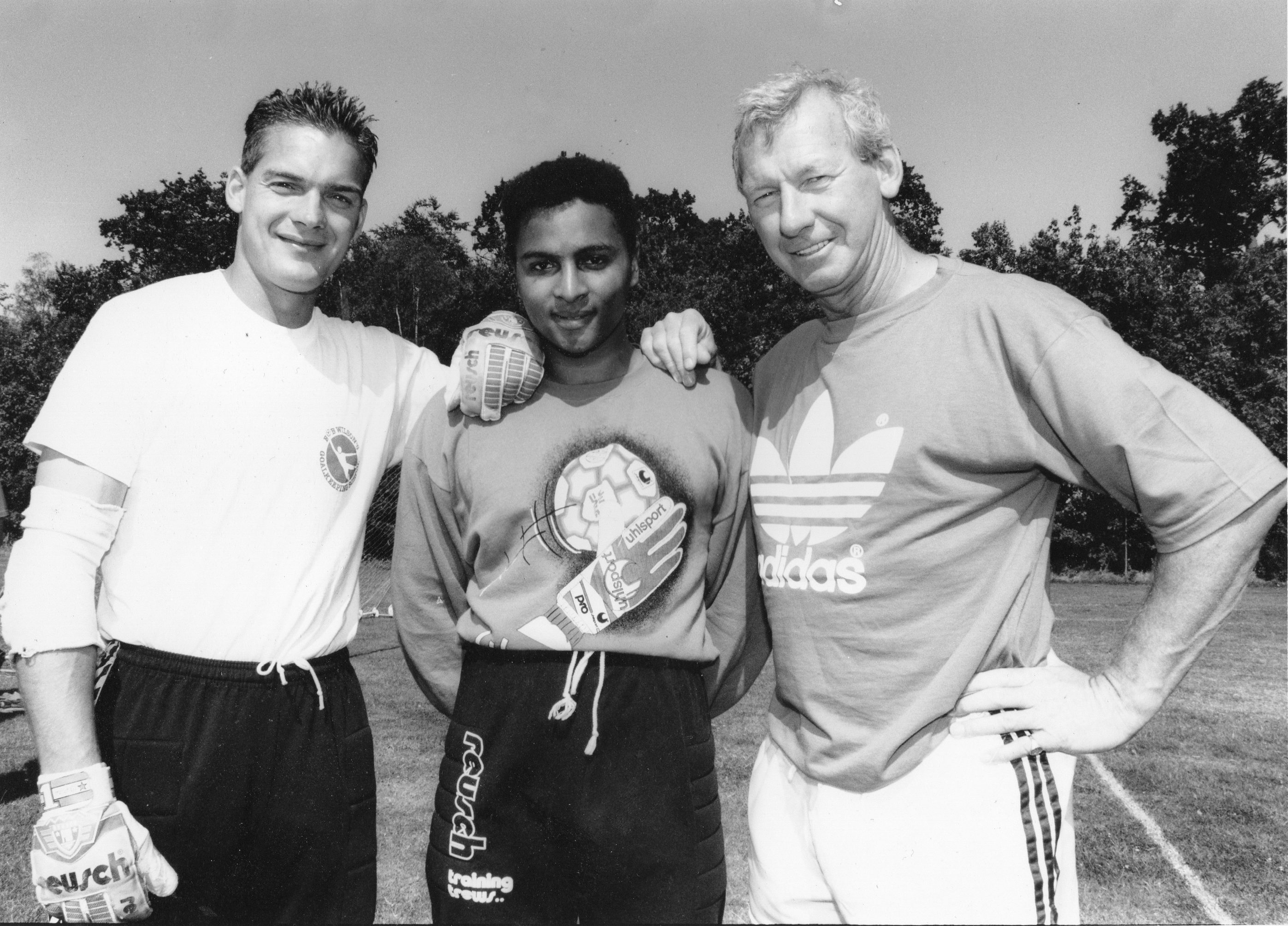 Paul_Gunn_Bob_Wilson's Goalkeeping_School_1991_Hans Segers & Bob Wilson